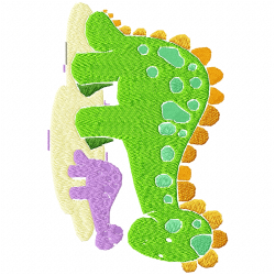 Dinosaur Embroidery Design 2